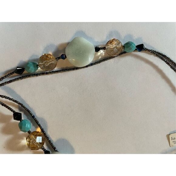 Lia Sophia Jade Beaded Necklace Double Strand - Picture 3 of 6